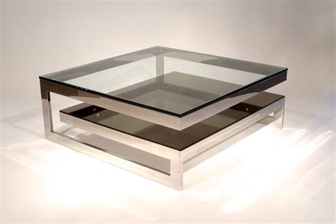 modern steel coffee table